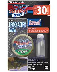 ADHESIVO EPOXICO PLASTIACERO PASTA LATA 30MIN ALAP30 FUSION EPOXI